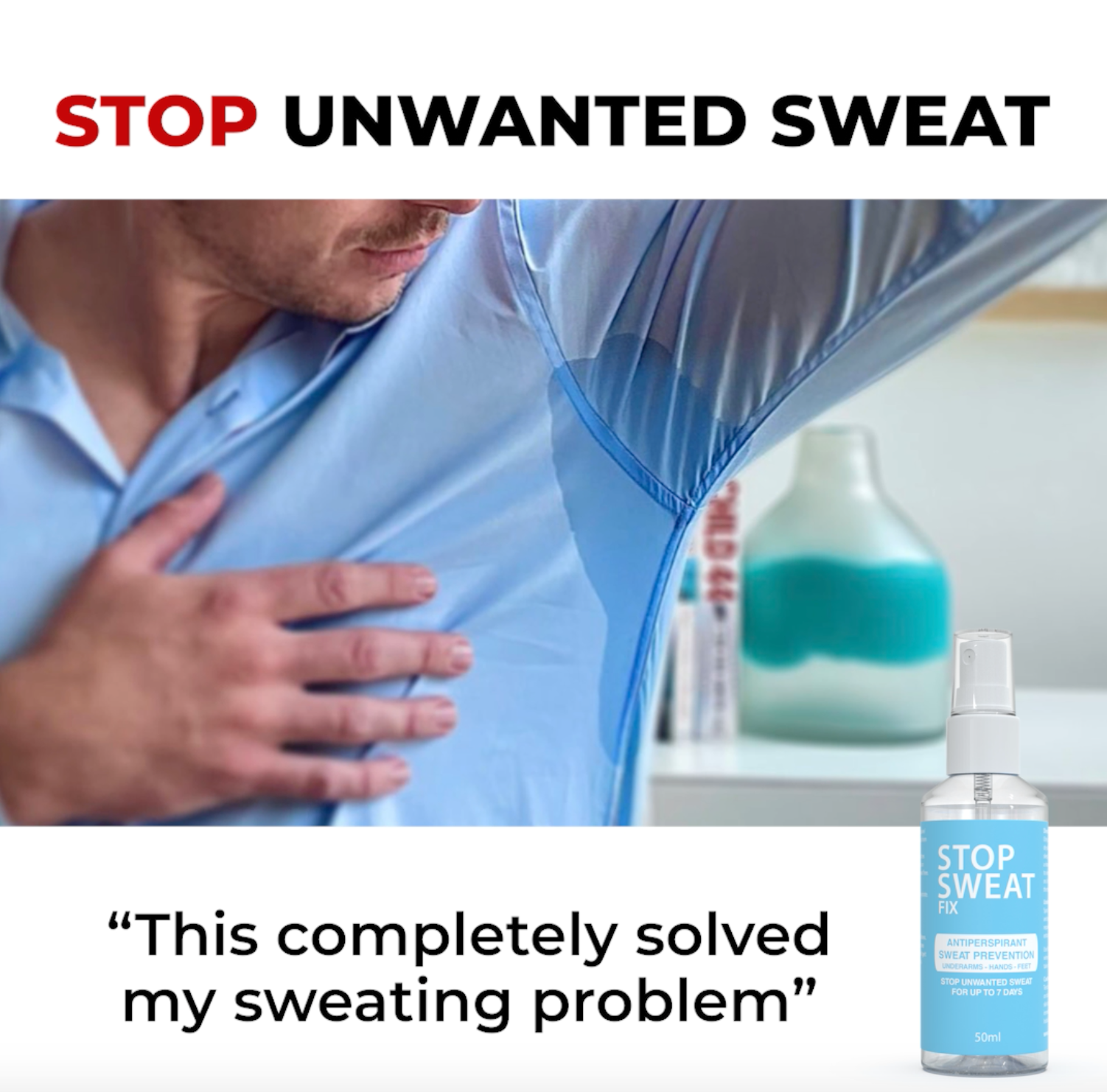 Stop Sweat Stop Sweat Fix - Clinical Grade Antiperspirant For Excessive Sweating